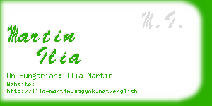 martin ilia business card